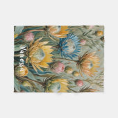 Couverture Polaire Pastel Protea Dream : Elégant Floral (Devant (Horizontal))