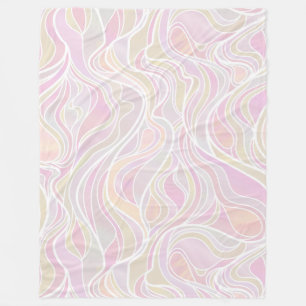 Couverture Polaire Pastel Psychedelic Vitrail Abstrait