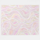 Couverture Polaire Pastel Psychedelic Vitrail Abstrait (Devant (Horizontal))