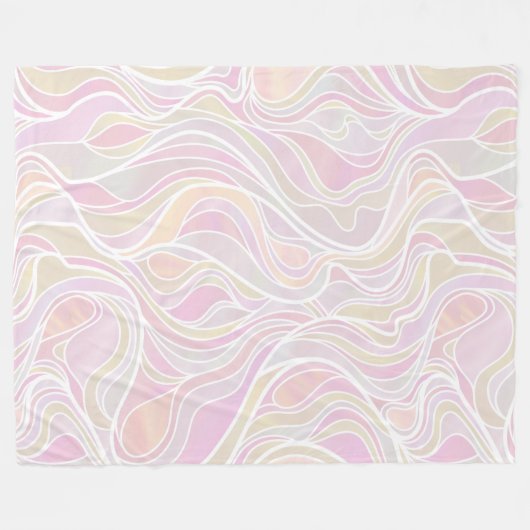 Couverture Polaire Pastel Psychedelic Vitrail Abstrait (Devant (Horizontal))