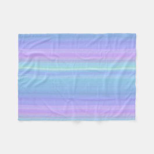 Couverture Polaire Pastel Purple Blue Green Fleece Blanche (Devant (Horizontal))