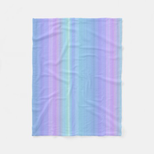 Couverture Polaire Pastel Purple Blue Green Fleece Blanche (Devant)