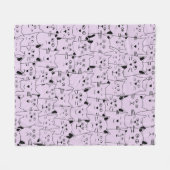 Couverture Polaire Pastel Purple Cute Suspicious Kitties Chats Motif (Devant (Horizontal))