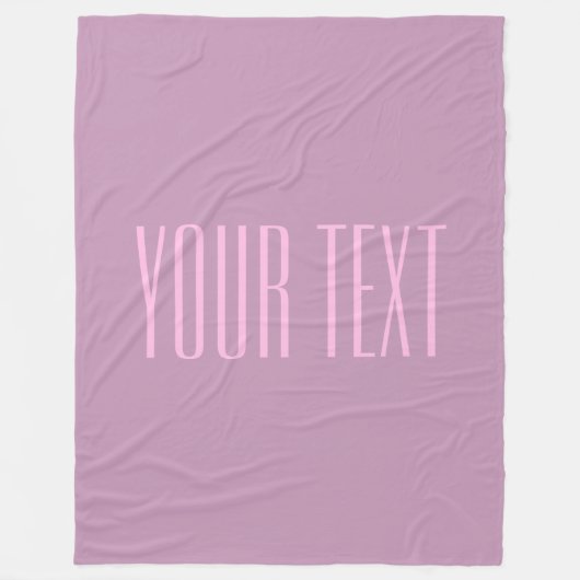 Couverture Polaire Pastel Purple & Pink clair | Texte modifiable mode (Devant)