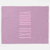Couverture Polaire Pastel Purple & Pink clair | Texte modifiable mode (Devant (Horizontal))