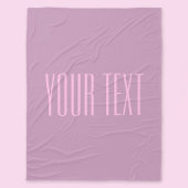 Couverture Polaire Pastel Purple & Pink clair | Texte modifiable mode