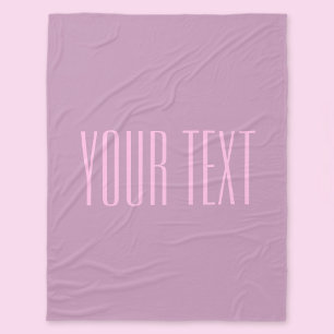 Couverture Polaire Pastel Purple & Pink clair Texte modifiable mode