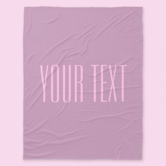 Couverture Polaire Pastel Purple & Pink clair | Texte modifiable mode