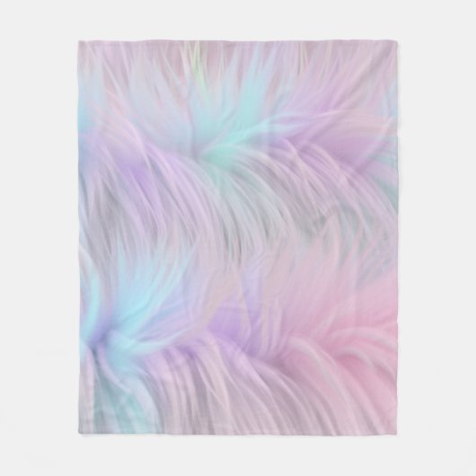 Couverture Polaire Pastel Rainbow Fur (Devant)