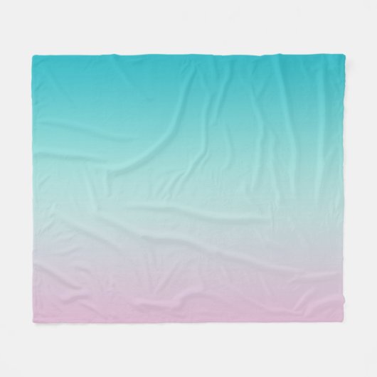 Couverture Polaire Pastel Rainbow Gradient Ombre (Devant (Horizontal))