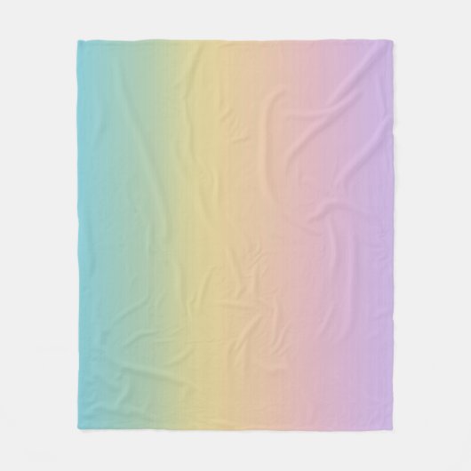 Couverture Polaire Pastel Rainbow Gradient Ombre (Devant)
