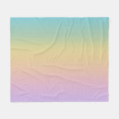 Couverture Polaire Pastel Rainbow Gradient Ombre (Devant (Horizontal))