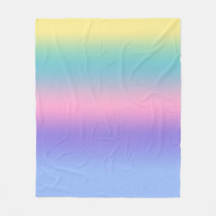 Couverture Polaire Pastel Rainbow Sky esthétique Ombre Gradient