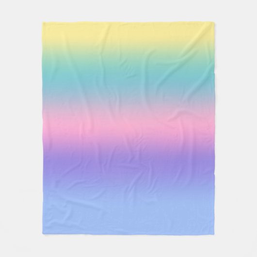 Couverture Polaire Pastel Rainbow Sky esthétique Ombre Gradient (Devant)