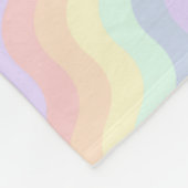 Couverture Polaire Pastel Rainbow Waves Fleece Blanche (Coin)
