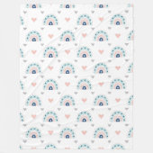 Couverture Polaire Pastel Rainbows Blanket Elegant Boho Gift for Kids (Devant)