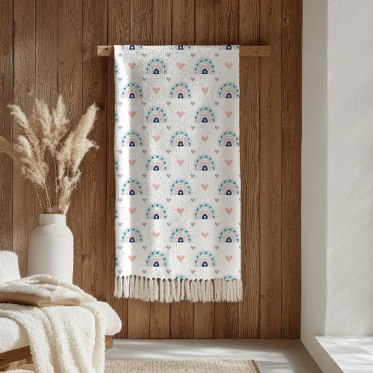 Couverture Polaire Pastel Rainbows Blanket Elegant Boho Gift for Kids