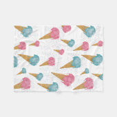 Couverture Polaire Pastel Retro Aquarelle Crème glacée et arrosages (Devant (Horizontal))