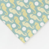 Couverture Polaire Pastel Seahorse Weight Jaune Motif vert (Coin)