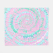 Couverture Polaire Pastel Tie Dye Motif Pink Aqua Mint Green (Devant (Horizontal))