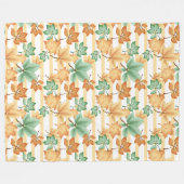COUVERTURE POLAIRE PASTEL TOMBE COLORÉ FEUILLES D'AUTOMNE (Devant (Horizontal))