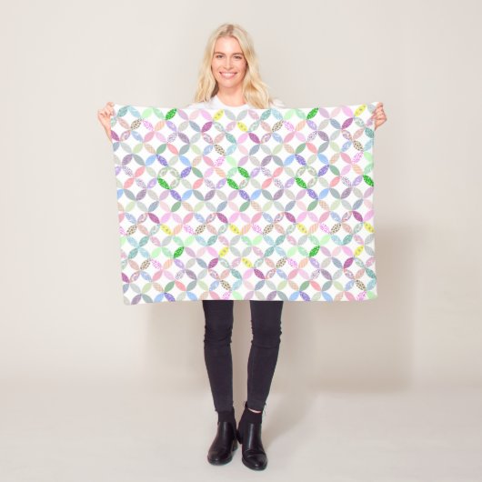 Couverture Polaire Pastel Traditionnel Patchwork Quilt Retro Baby (En situation)