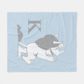 Couverture Polaire Pastel Wild Thing | Ajouter votre initiale (Devant (Horizontal))