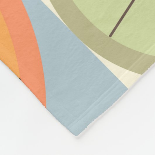 Couverture Polaire Pastèque d'été Citrus : Patte géométrique Abstrait (Coin)