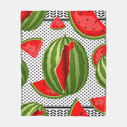 Couverture Polaire Pastèque Palestine - Slice (Devant)