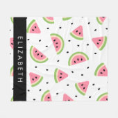 Couverture Polaire Pastèque Rose, Pâtes De Pâques, Votre Nom (Devant (Horizontal))