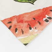 Couverture Polaire Pastèques rouges vertes blanches Cœurs (Coin)