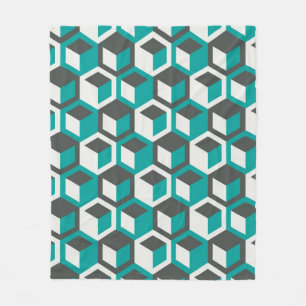 Couverture Polaire Pat sans couture géométrique rétro abstraite inspi