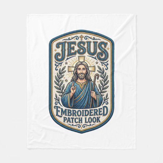 Couverture Polaire Patch brodé Jésus Regardez Patch brodé Jésus (Devant)