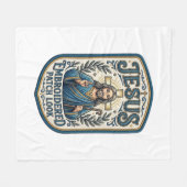 Couverture Polaire Patch brodé Jésus Regardez Patch brodé Jésus (Devant (Horizontal))