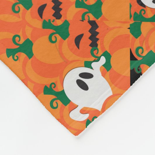 Couverture Polaire Patch Citrouille Haunted Halloween Ghosts (Coin)