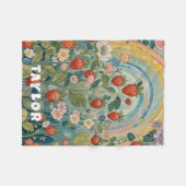 Couverture Polaire Patch de fraise lunaire (Devant (Horizontal))