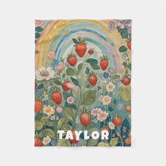 Couverture Polaire Patch de fraise lunaire (Devant)