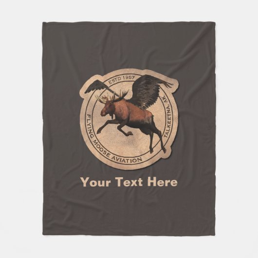 Couverture Polaire Patch Flying Moose Aviation (Devant)