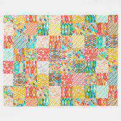 Couverture Polaire Patchs de kikat d'été indien (Devant (Horizontal))