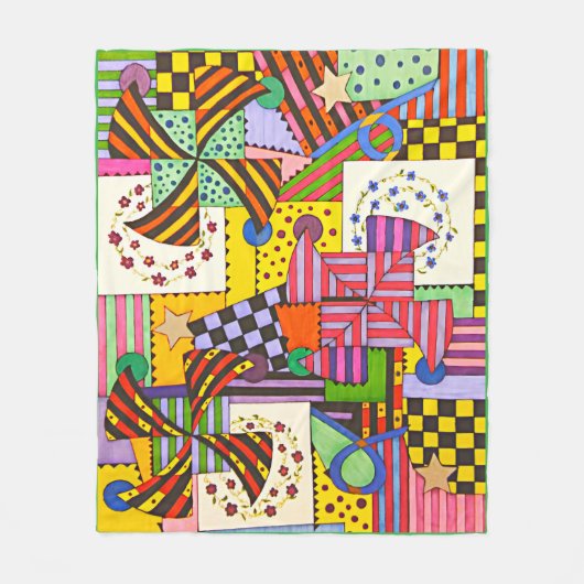 Couverture Polaire Patchwork (Devant)