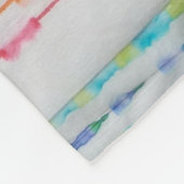 Couverture Polaire patchwork Abstrait, motif de teinture à l'aquarell (Coin)