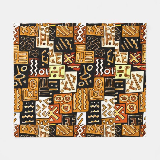 Couverture Polaire Patchwork africain (Devant (Horizontal))