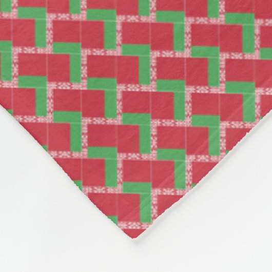 Couverture Polaire Patchwork Biélorussie Drapeau Motif (Coin)
