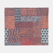 Couverture Polaire Patchwork bohémien : conception sans couture dessi (Devant (Horizontal))