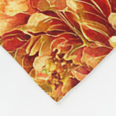 Couverture Polaire Patchwork Botanique de Feuille d'Érable d'Automne (Coin)
