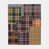 Couverture Polaire patchwork chercks motif, design tartan, surface  (Devant)