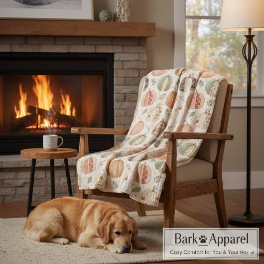 Couverture Polaire Patchwork Citrouilles Automne Cosy Décor & Cadeau 