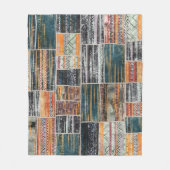 Couverture Polaire Patchwork collage mixage, surface composée motif i (Devant)