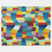Couverture Polaire Patchwork couleur Wavy Abstrait 291020 (Devant (Horizontal))