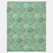 Couverture Polaire Patchwork d'Aquamarine Blue Water Boho Chic (Devant)